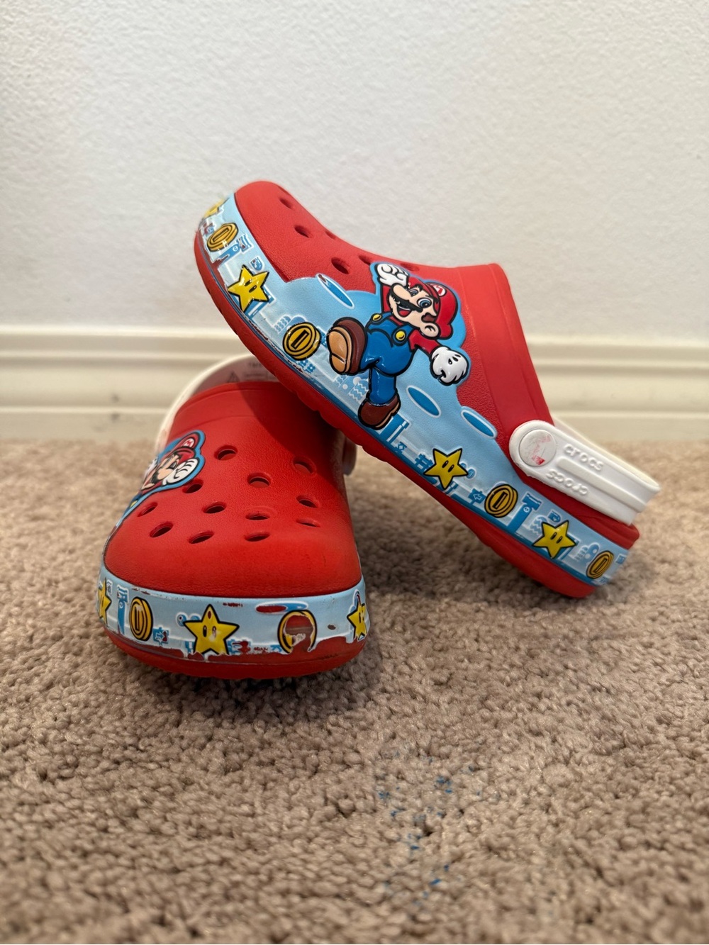 Kids Crocs Red Super Mario Print Clog size 12 C